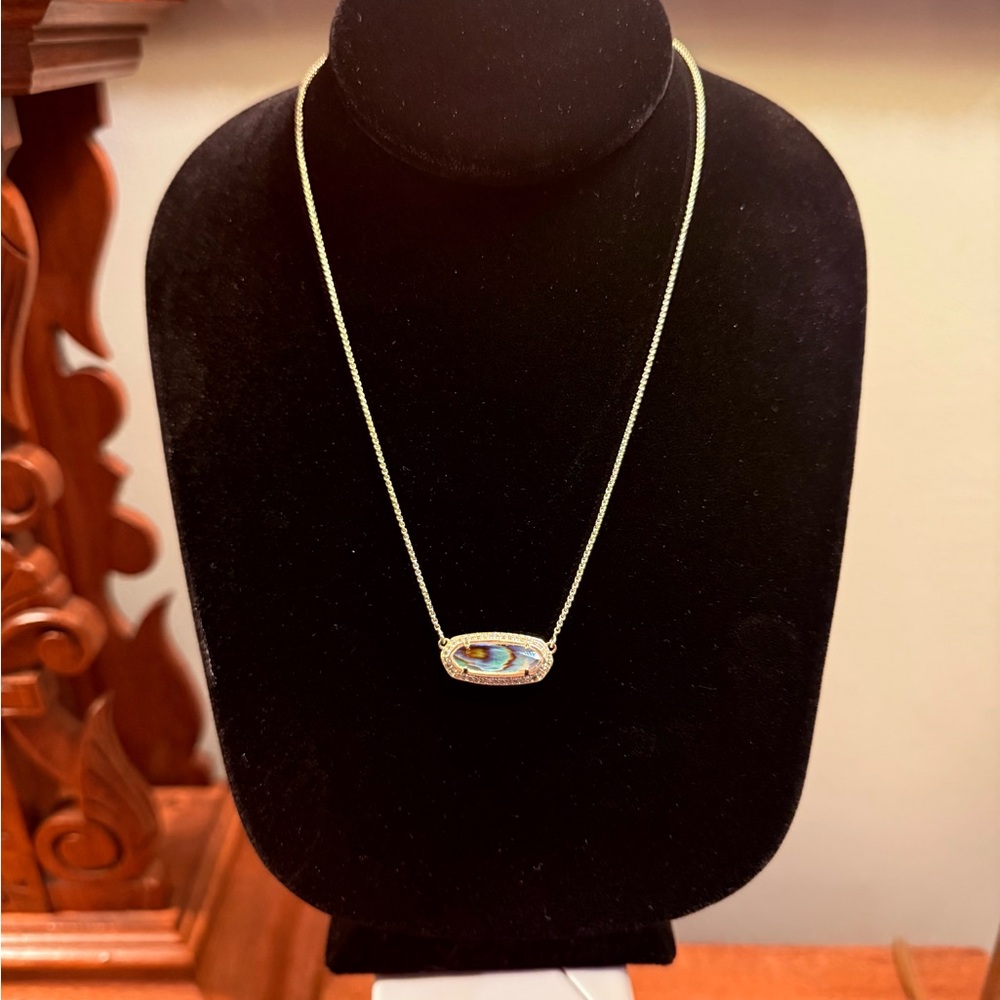 Kendra Scott Eva 14k Gold Multicolor Abalone 19” Pendant Necklace - Picture 5 of 12